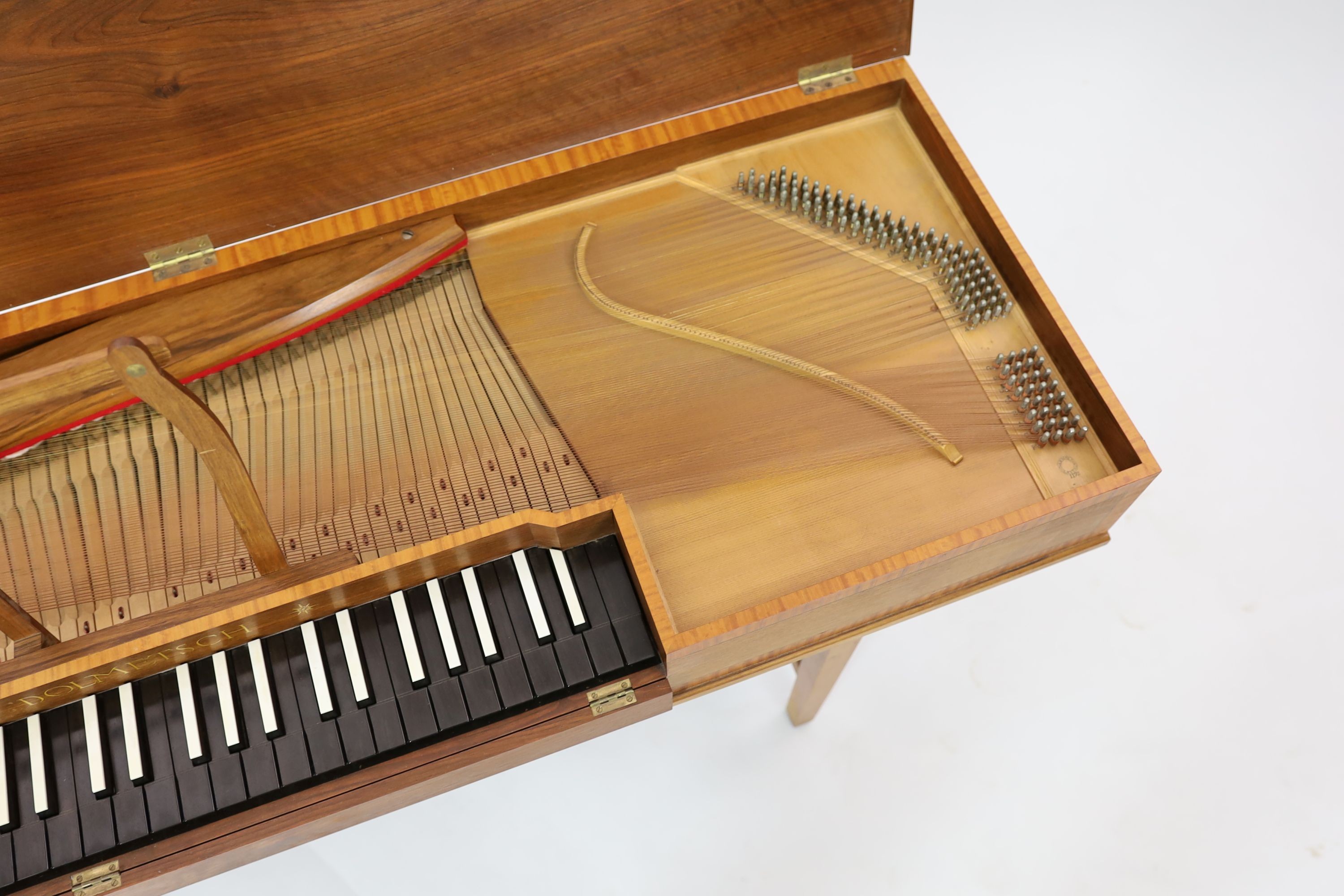 An Arnold Dolmetsch of Haslemere clavichord, width 128cm depth 44cm height 76cm
